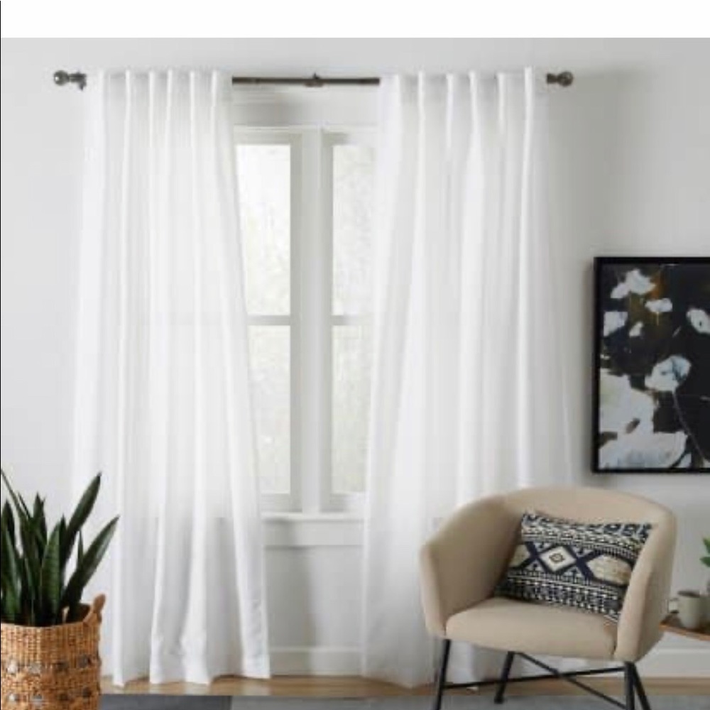 Solid classic curtain panels.